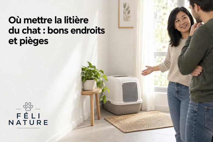 Où mettre la litière du chat : bons endroits et pièges
