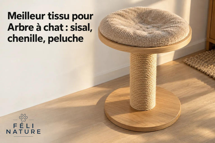 Meilleur tissu pour Arbre à chat : sisal, chenille, peluche