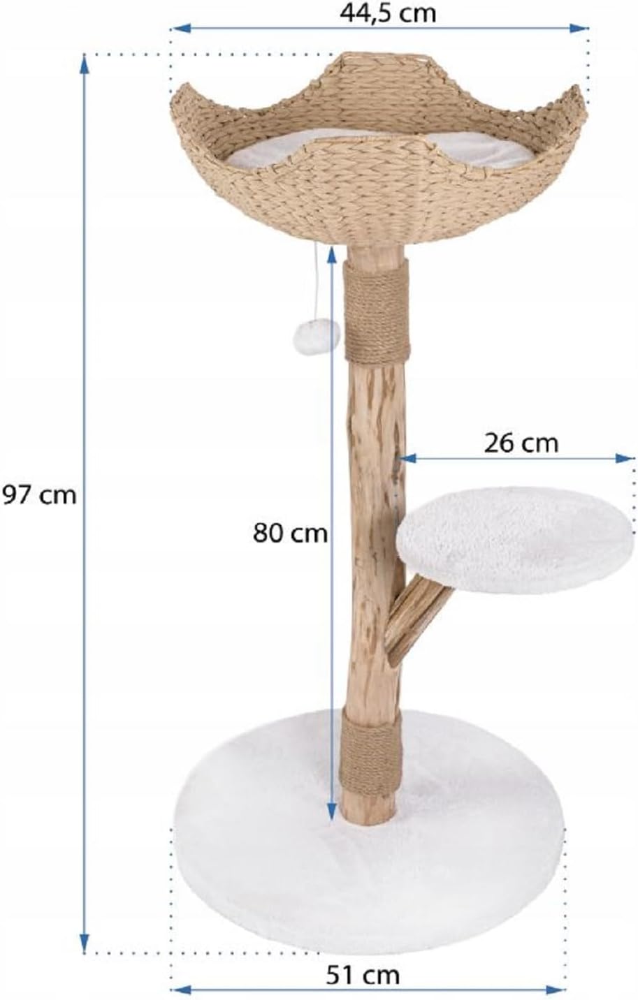 Arbre à Chat en Bois Véritable Naturel – Petit & Design | FéliNature