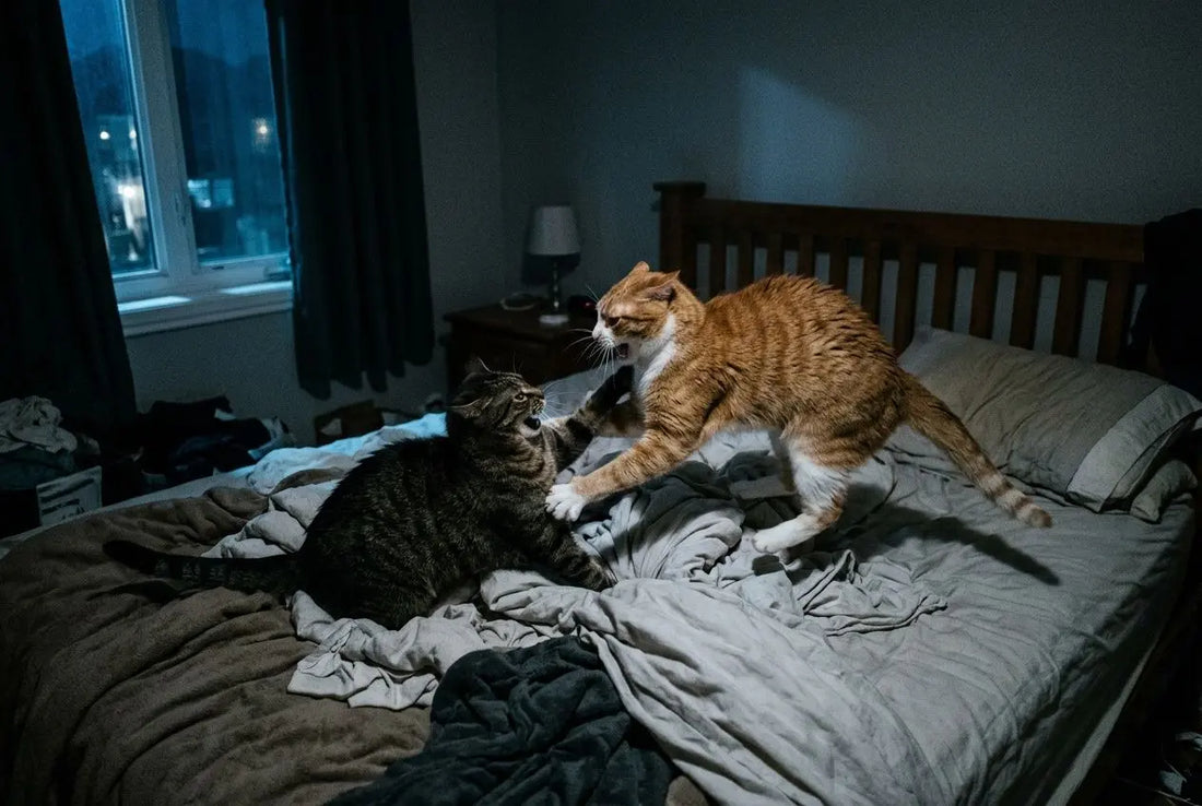 Pourquoi les chats se battent la nuit : causes et solutions