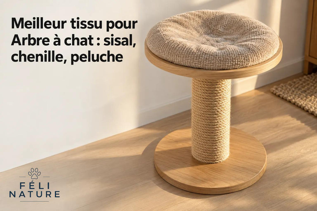 Meilleur tissu pour Arbre à chat : sisal, chenille, peluche
