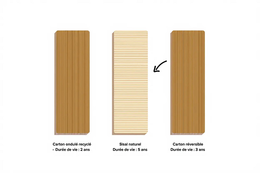 Griffoir chat rectangle : tapis griffoir et griffoir carton comparés