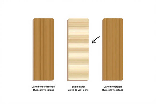 Griffoir chat rectangle : tapis griffoir et griffoir carton comparés