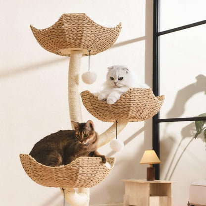 Arbre à Chat de Luxe - 4 Niveaux (183 cm) Design Moderne pour Chats