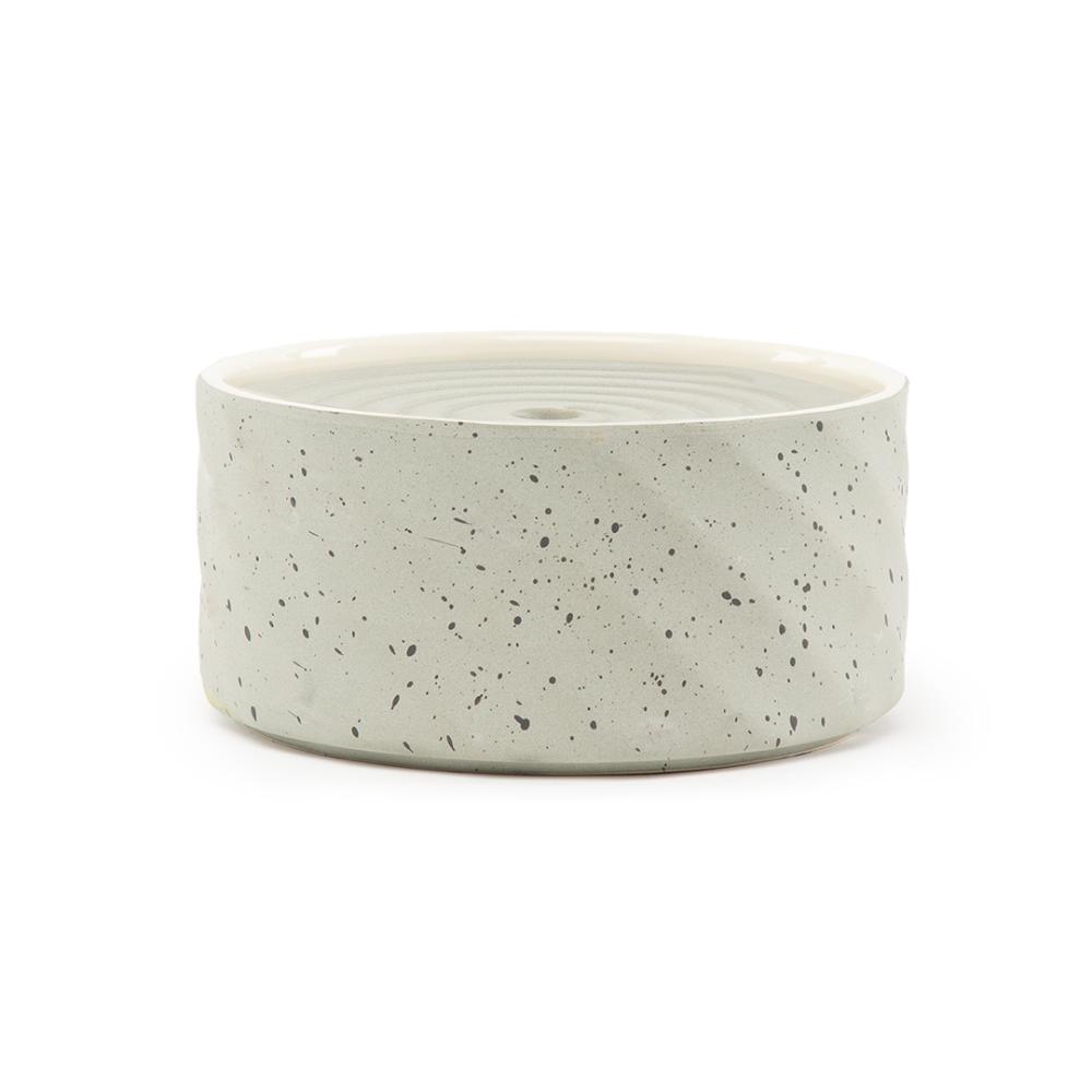 Fontaine à eau en céramique mate pour chat, coloris gris