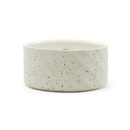 Fontaine à eau en céramique mate pour chat, coloris gris