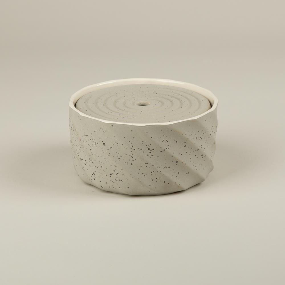 Fontaine à eau en céramique pour chat, gris