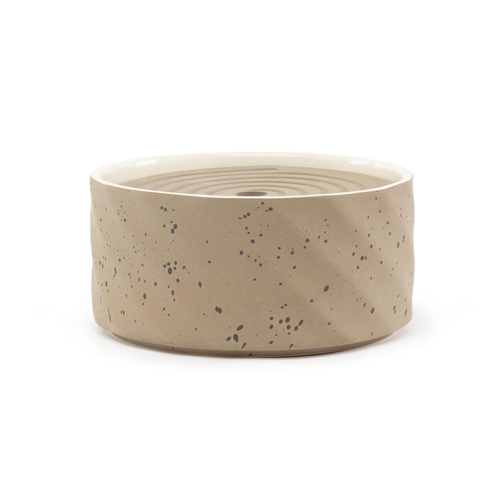 Fontaine à eau en céramique mate pour chat, coloris marron
