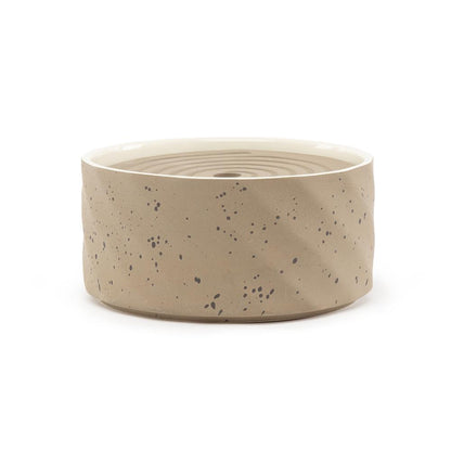 Fontaine à eau en céramique mate pour chat, coloris marron