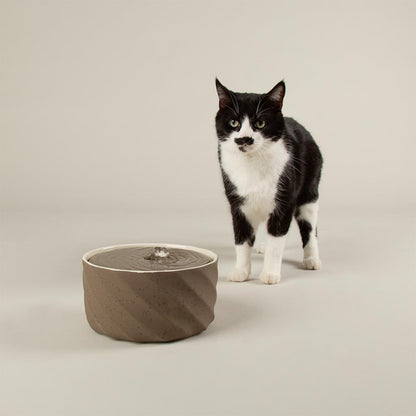 Fontaine à eau en céramique pour chat, marron