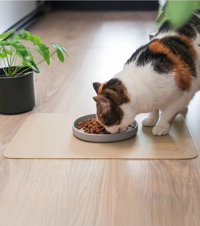 Tapis de gamelle en cuir vegan - Chat I FéliNature.