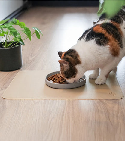 Tapis de gamelle en cuir vegan - Chat I FéliNature.