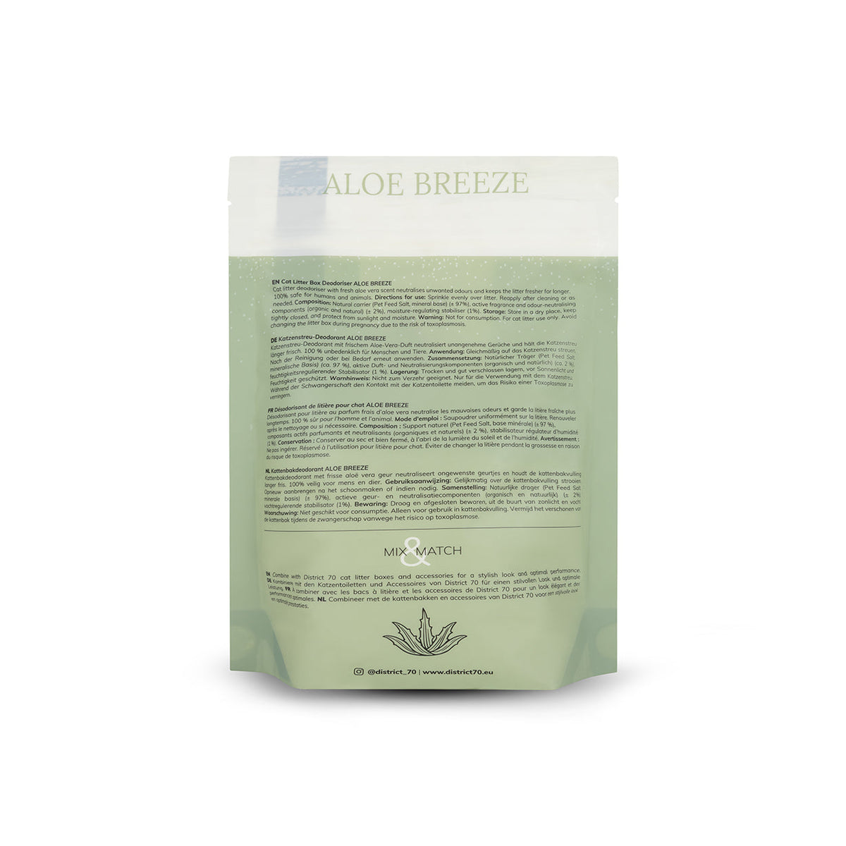 Désodorisant pour litière parfum aloe vera