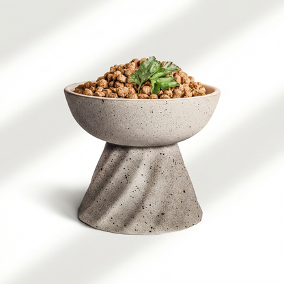 Gamelle surélevée en céramique pour chats aspect pierre I FéliNature