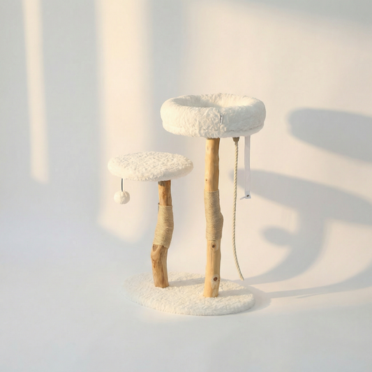 Aura | Arbre à Chat Bois Naturel 85cm | FÉLINATURE