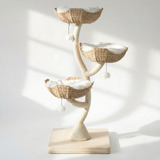 Arbre à Chat 3 Niveaux 135 cm | Fortis | Design Moderne pour Chats [Dispo en Janvier].