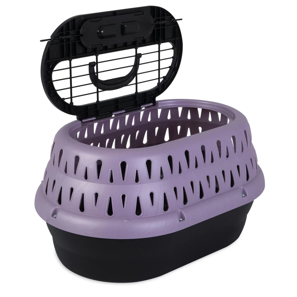 Panier de transport pour chat violet