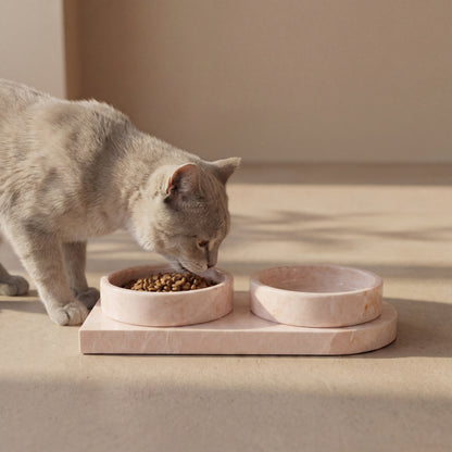 Ensemble Gamelles en Marbre pour Chat | Élégance Naturelle - FéliNature