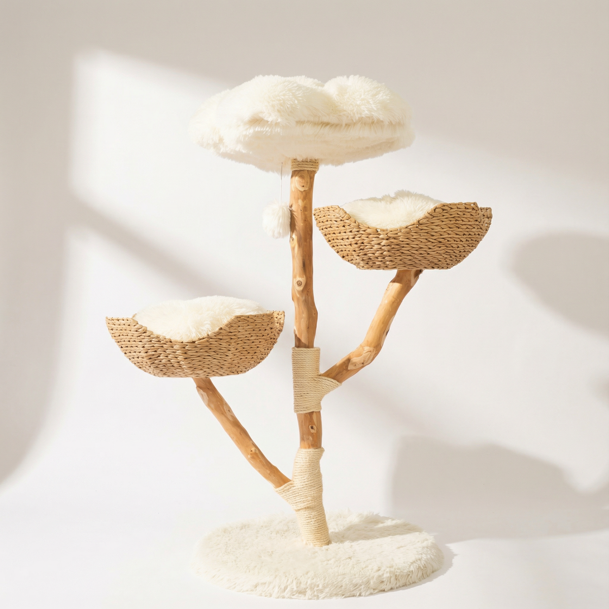 Arbre à Chat en Bois Massif | Design Naturel et Moderne 113cm | Natura | FéliNature.