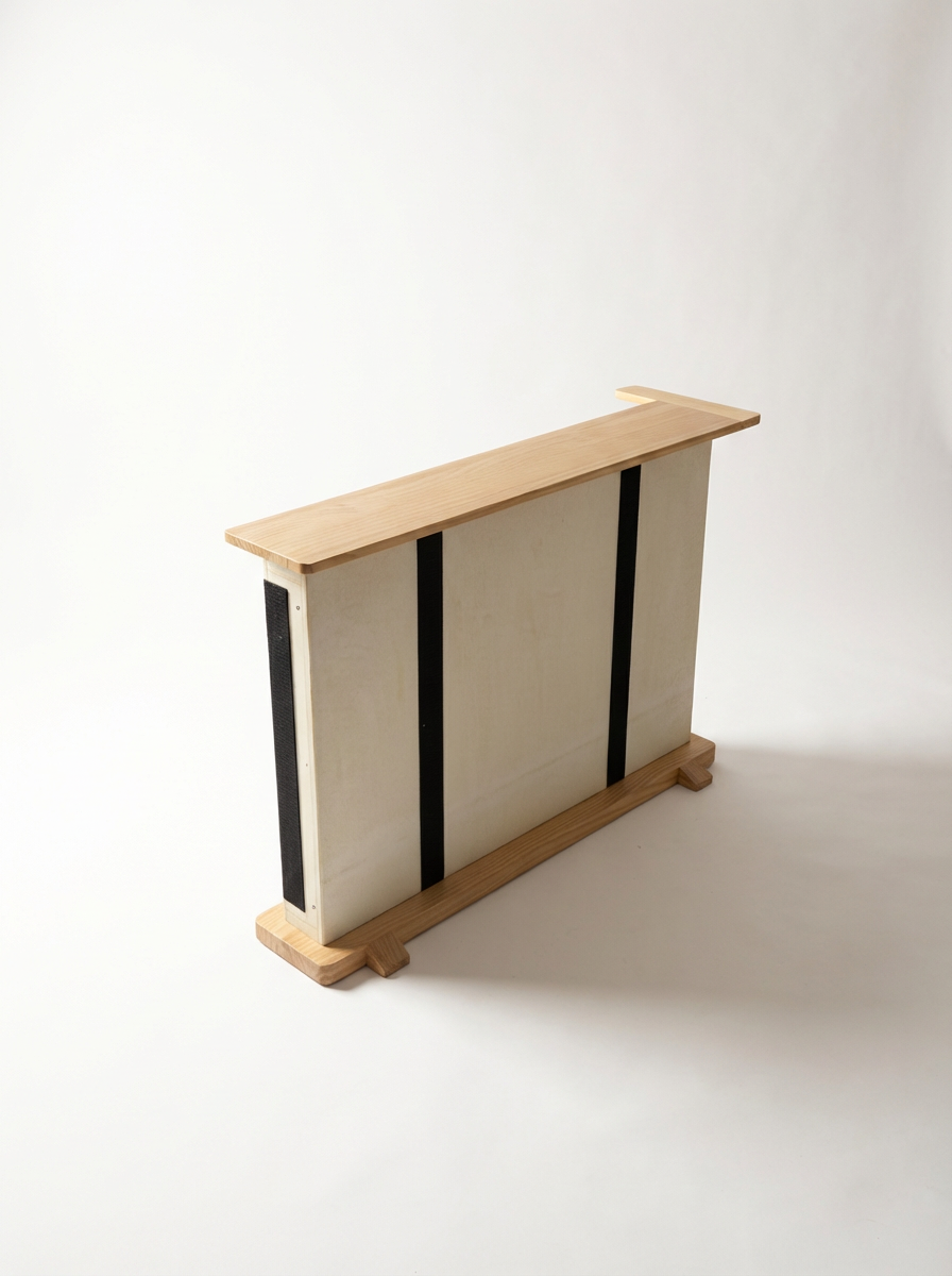 Le Coin Félin I Table d'Appoint Élégante et Griffoir d'Angle en Bois Massif I FéliNature