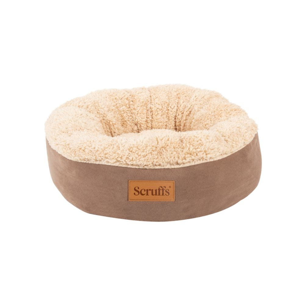 Panier rond pour chat Scruffs, coloris caramel