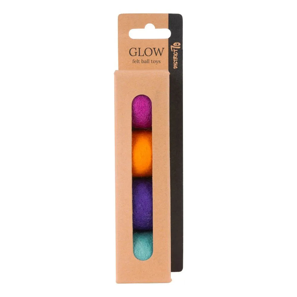 Balles en feutre pour chat District 70 coloris GLOW