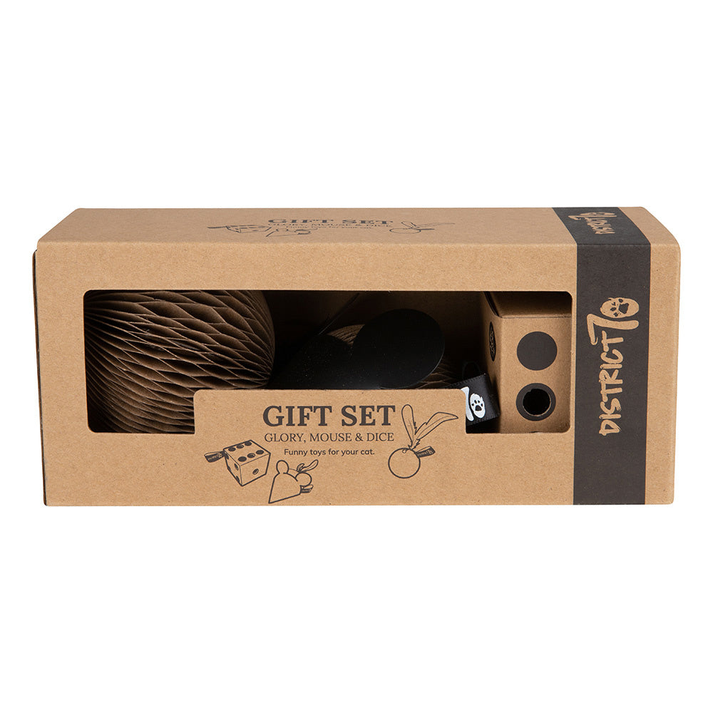 Coffret cadeau de 3 jouets en carton pour chat