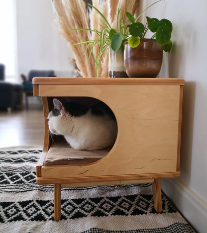 Lit pour Chat en Bois Massif – Élégance et Polyvalence pour vos Espaces